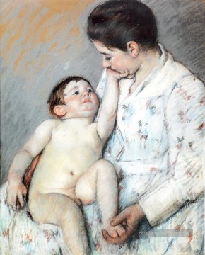  enfants - Baby s First Caress mères des enfants Mary Cassatt